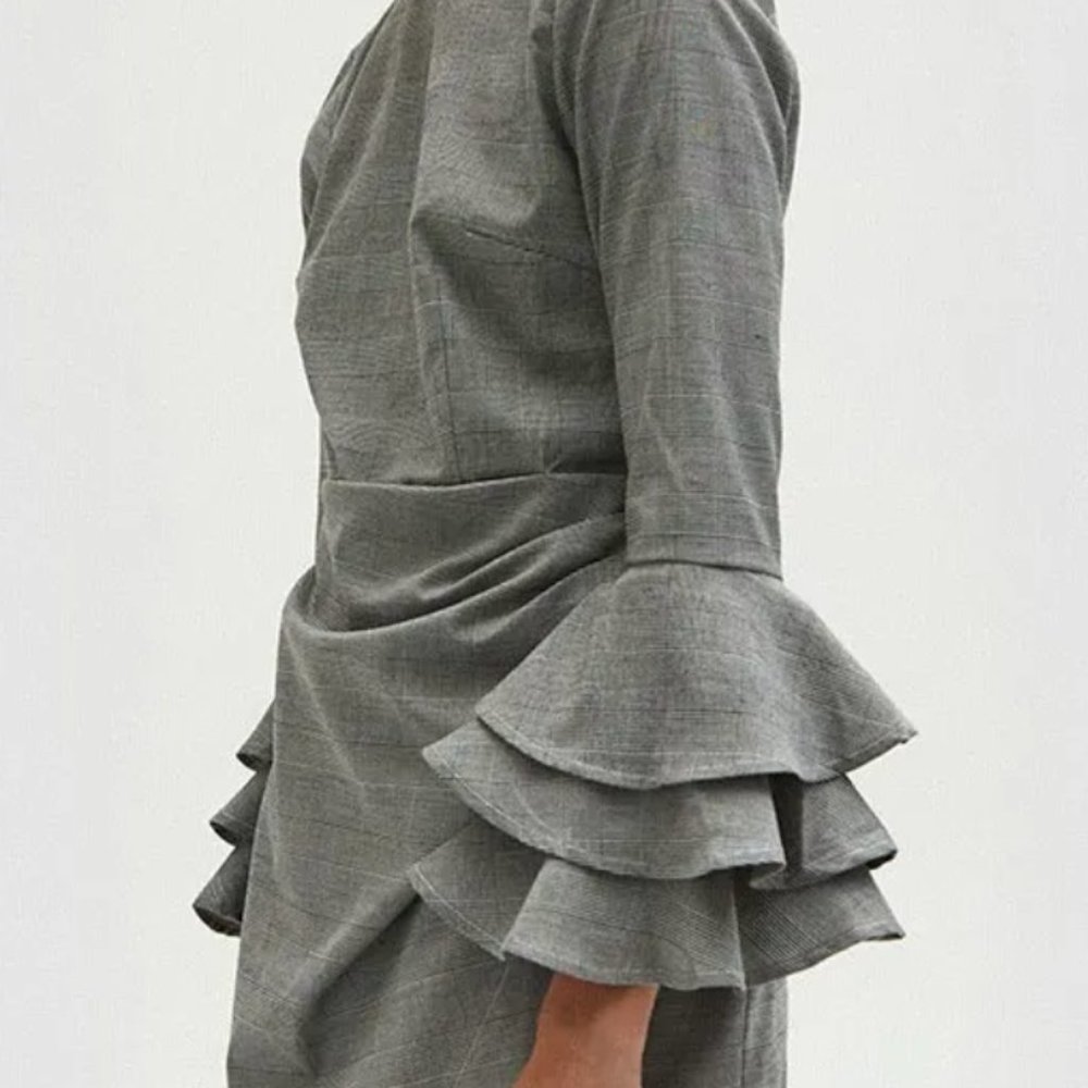 Farrow State Ruffle Plaid Dress - Picture 2 of 8